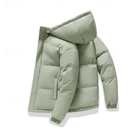 Hooded Puffer Jacket Men's Insulated Winter Coat – Casual, Outdoor