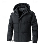 Hooded Puffer Jacket Men's Insulated Winter Coat – Casual, Outdoor
