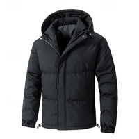 Hooded Puffer Jacket Men's Insulated Winter Coat – Casual, Outdoor