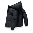 Hooded Puffer Jacket Men's Insulated Winter Coat – Casual, Outdoor