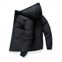 Hooded Puffer Jacket Men's Insulated Winter Coat – Casual, Outdoor