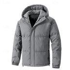 Hooded Puffer Jacket Men's Insulated Winter Coat – Casual, Outdoor