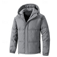 Hooded Puffer Jacket Men's Insulated Winter Coat – Casual, Outdoor