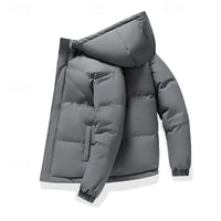 Hooded Puffer Jacket Men's Insulated Winter Coat – Casual, Outdoor