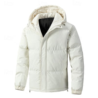 Hooded Puffer Jacket Men's Insulated Winter Coat – Casual, Outdoor