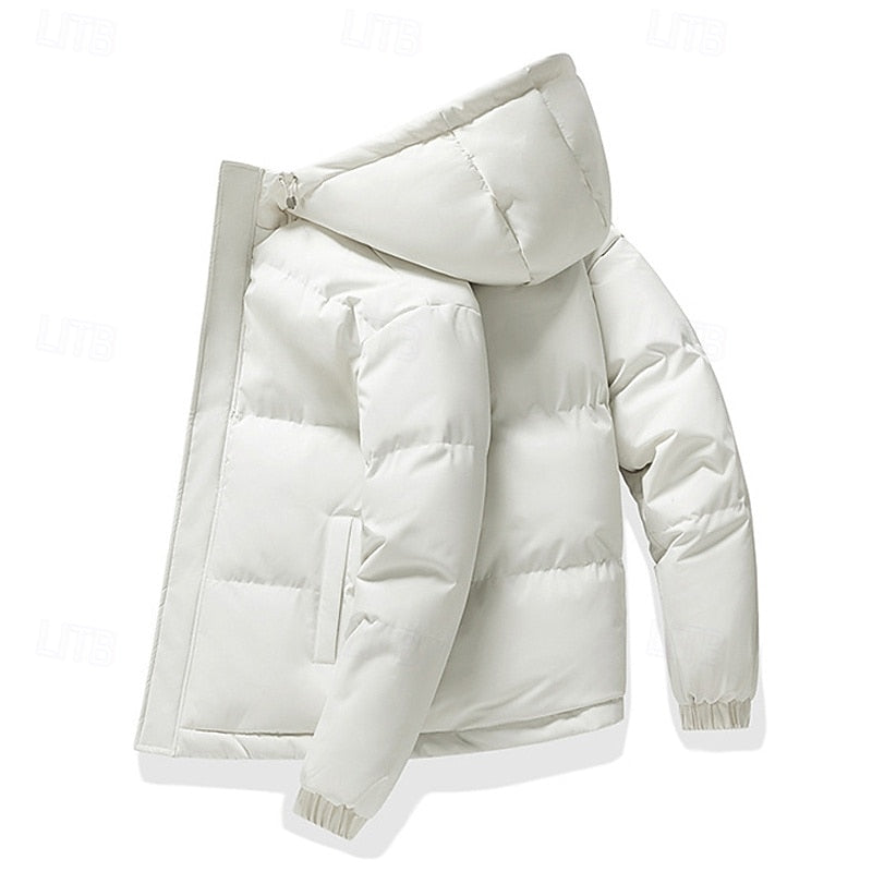 Hooded Puffer Jacket Men's Insulated Winter Coat – Casual, Outdoor