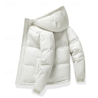 Hooded Puffer Jacket Men's Insulated Winter Coat – Casual, Outdoor