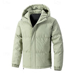 Hooded Puffer Jacket Men's Insulated Winter Coat – Casual, Outdoor