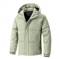Hooded Puffer Jacket Men's Insulated Winter Coat – Casual, Outdoor