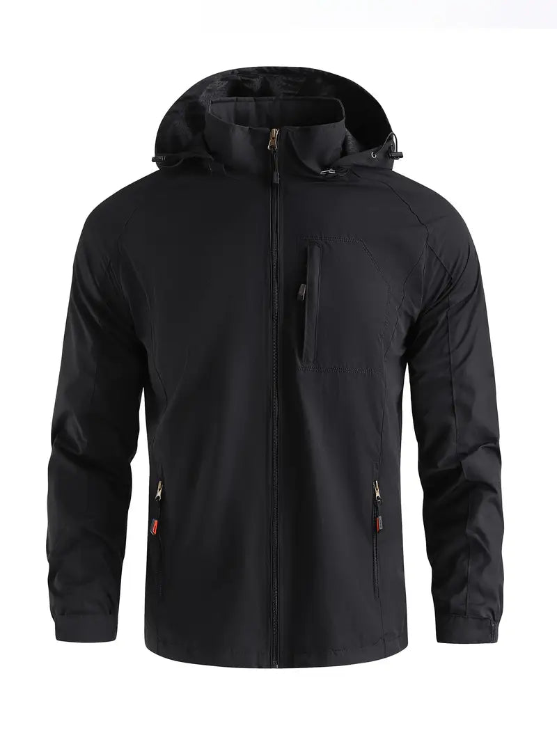 Hooded Shell Jacket Men's Lightweight – Hiking, Casual Outdoor