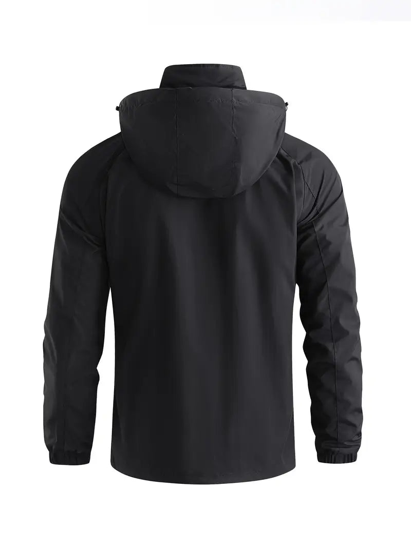 Hooded Shell Jacket Men's Lightweight – Hiking, Casual Outdoor