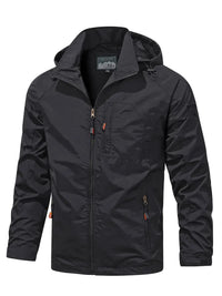 Hooded Shell Jacket Men's Lightweight – Hiking, Casual Outdoor