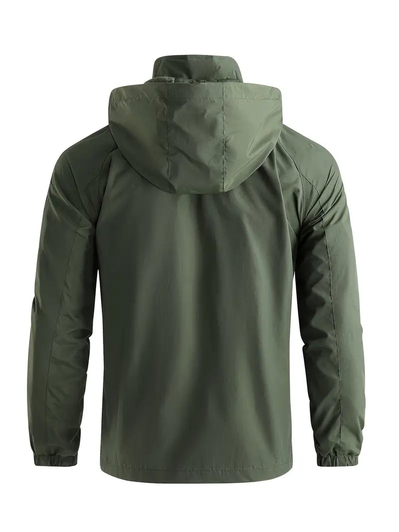 Hooded Shell Jacket Men's Lightweight – Hiking, Casual Outdoor
