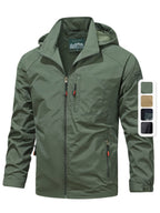 Hooded Shell Jacket Men's Lightweight – Hiking, Casual Outdoor
