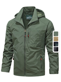 Hooded Shell Jacket Men's Lightweight – Hiking, Casual Outdoor