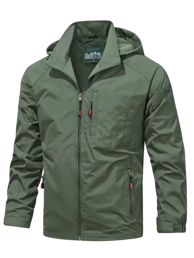 Hooded Shell Jacket Men's Lightweight – Hiking, Casual Outdoor