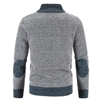 Knit Cardigan Sweater Men's Zip-Up Jacket with Chest Pocket – Casual, Office