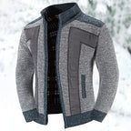 Knit Cardigan Sweater Men's Zip-Up Jacket with Chest Pocket – Casual, Office