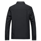Men's Lightweight Zip Jacket Black Plaid-Lined – Casual, Office