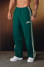 Men's Baggy Joggers Burgundy Side Stripe – Gym, Casual