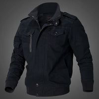 Men's Cotton Field Jacket Khaki Zip-Up Bomber – Casual, Office Wear