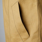 Men's Cotton Field Jacket Khaki Zip-Up Bomber – Casual, Office Wear