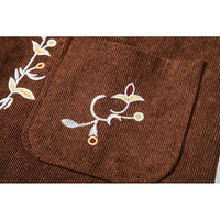 Men's Waistcoat Floral V-Neck Brown – Casual, Office