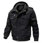 Men's Hooded Field Jacket Green Sherpa-Lined – Casual, Winter Outdoor