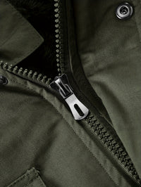 Men's Hooded Fleece-Lined Jacket Multi-Pocket – Casual, Winter Outdoor