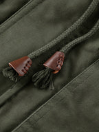 Men's Hooded Fleece-Lined Jacket Multi-Pocket – Casual, Winter Outdoor