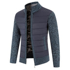 Men's Knitted Cardigan Jacket Zip-Front Fleece Lined – Casual, Office