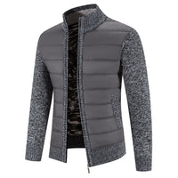 Men's Knitted Cardigan Jacket Zip-Front Fleece Lined – Casual, Office