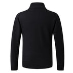 Men's Knitted Cardigan Jacket Zip-Front Fleece Lined – Casual, Office