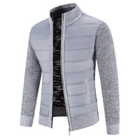 Men's Knitted Cardigan Jacket Zip-Front Fleece Lined – Casual, Office