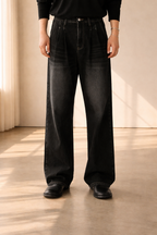 Men's Wide-Leg Jeans | Pleated Front – Casual Wear, Everyday Style