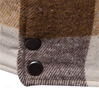 Plaid Flannel Shirt Jacket Men's Button-Up with Chest Pockets – Casual Layering, Winter Wear