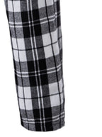 Men's Plaid Lounge Pants Black White Drawstring Relaxed Fit – Casual, Everyday Wear