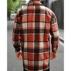 Plaid Overshirt Men's Long Sleeve Button-Up Shacket – Casual Layering, Fall Fashion