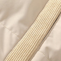 Puffer Jacket Men's Insulated Corduroy Trim Zip-Up Coat – Casual, Winter Warmth