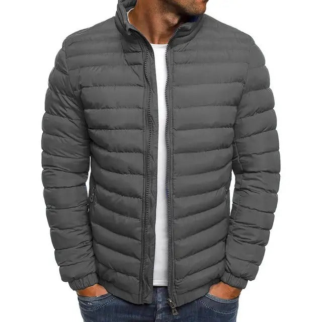 Puffer Jacket Men's Quilted Lightweight Coat – Casual, Winter