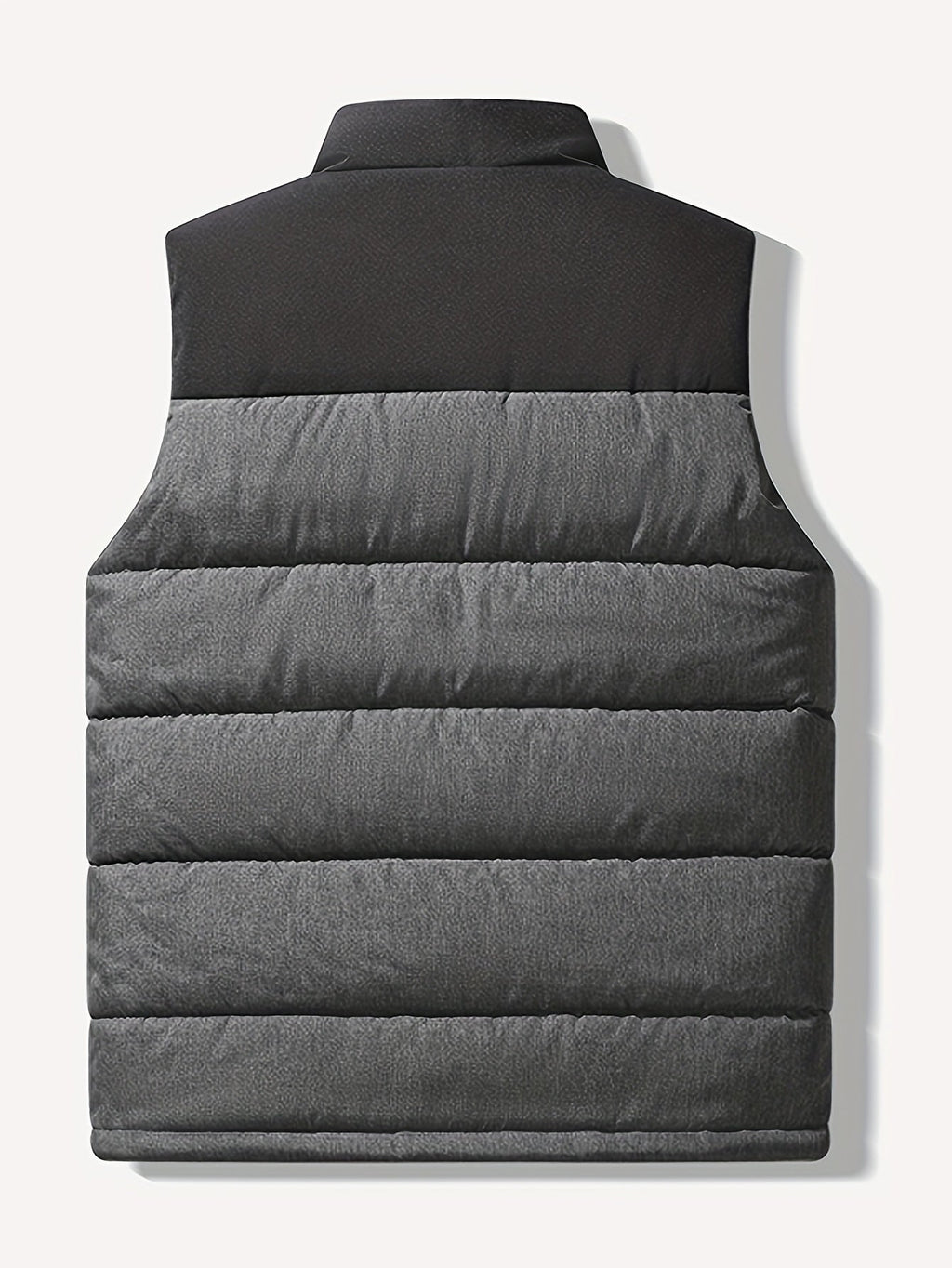 Men's Insulated Puffer Vest Gray – Casual Winter Layering, Outdoor Activities