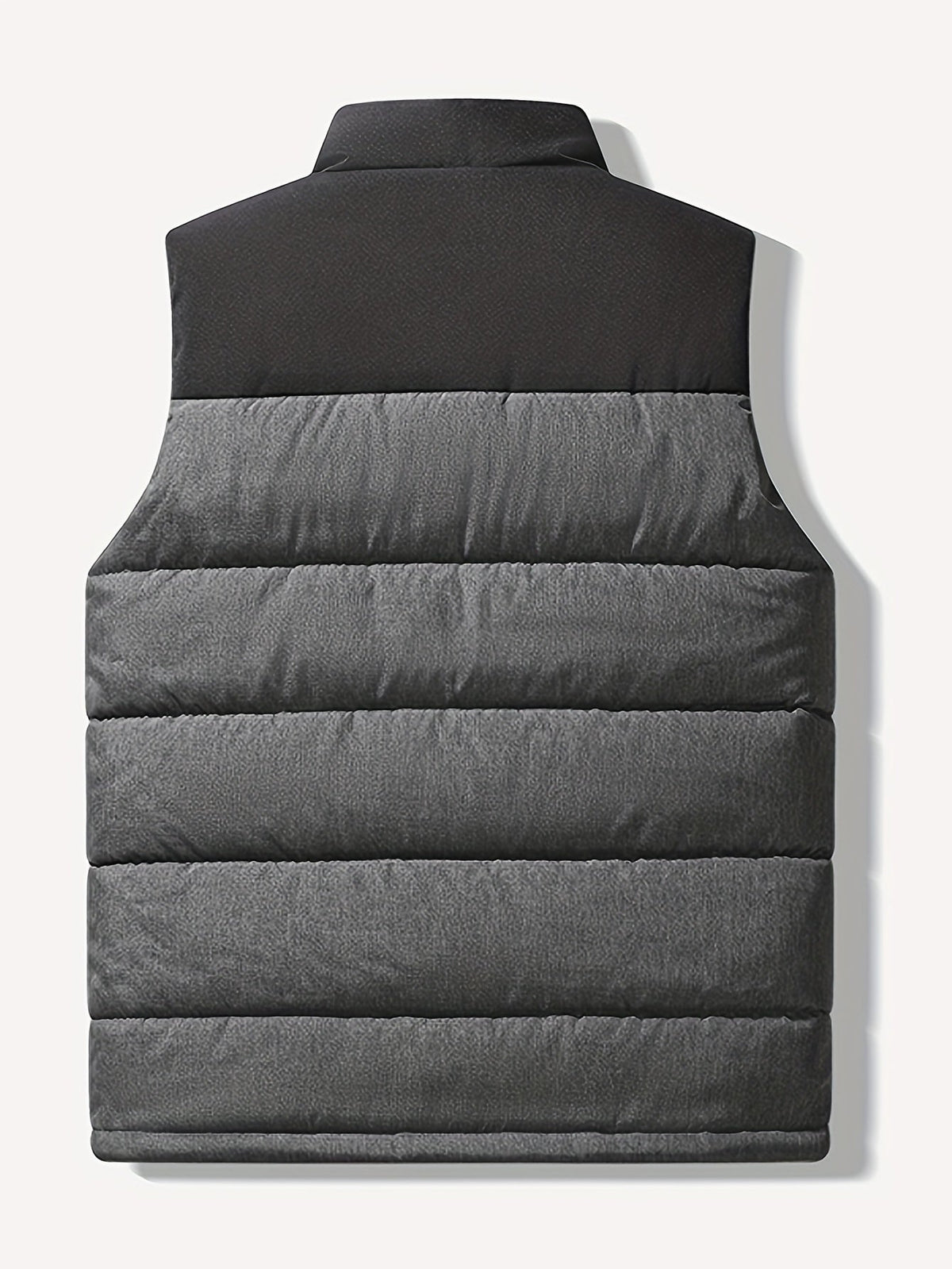Men's Insulated Puffer Vest Gray – Casual Winter Layering, Outdoor Activities
