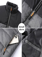 Men's Insulated Puffer Vest Gray – Casual Winter Layering, Outdoor Activities