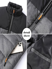 Men's Insulated Puffer Vest Gray – Casual Winter Layering, Outdoor Activities
