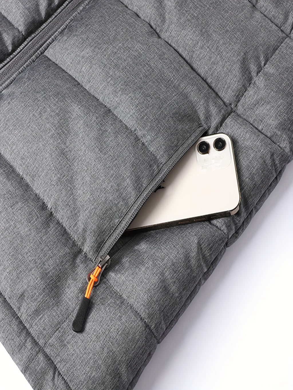 Men's Insulated Puffer Vest Gray – Casual Winter Layering, Outdoor Activities