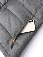Men's Insulated Puffer Vest Gray – Casual Winter Layering, Outdoor Activities