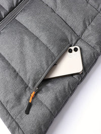 Men's Insulated Puffer Vest Gray – Casual Winter Layering, Outdoor Activities