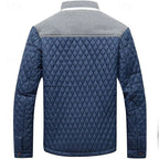 Quilted Jacket Men's Khaki Plaid Lined – Casual, Office