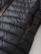 Quilted Longline Puffer Coat Women's Black Fleece-Lined – Winter, Casual
