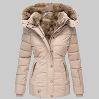 Quilted Parka Women's Black Faux Fur Hood Winter Jacket – Casual, Everyday Wear